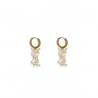 YSL LOGO EARRING 